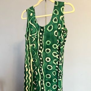 VINTAGE JAMS WORLD - HOT GREEN & WHITE BATIK Sz 9